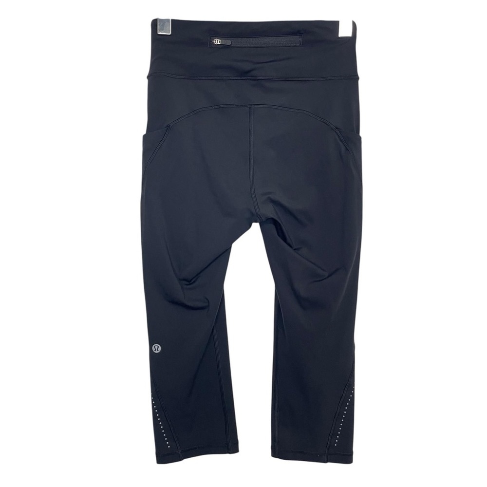 Lululemon Break Free Crop Nulux 17" Leggings Black Size 4 Running Gym Sports - Picture 10 of 16